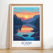 Acadia Retro Travel Illustration