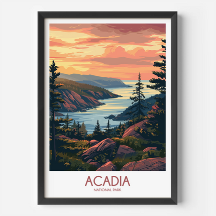 Acadia Vintage Style Print