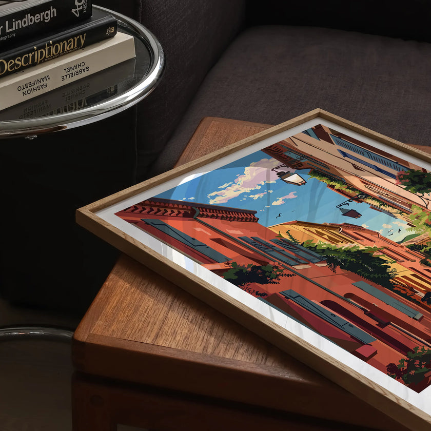 Aix-En-Provence Retro Travel Illustration