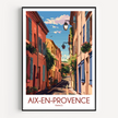 Aix-En-Provence Vintage Style Print