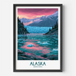 Alaska Modern Travel Poster