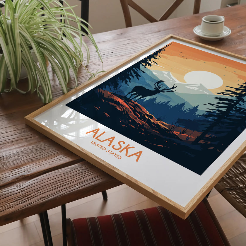 Alaska Vintage Style Print