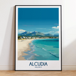 Alcudia Modern Travel Poster