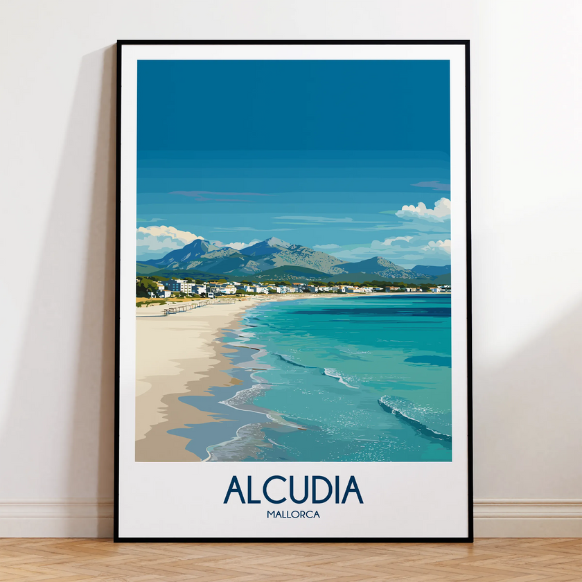 Alcudia Modern Travel Poster
