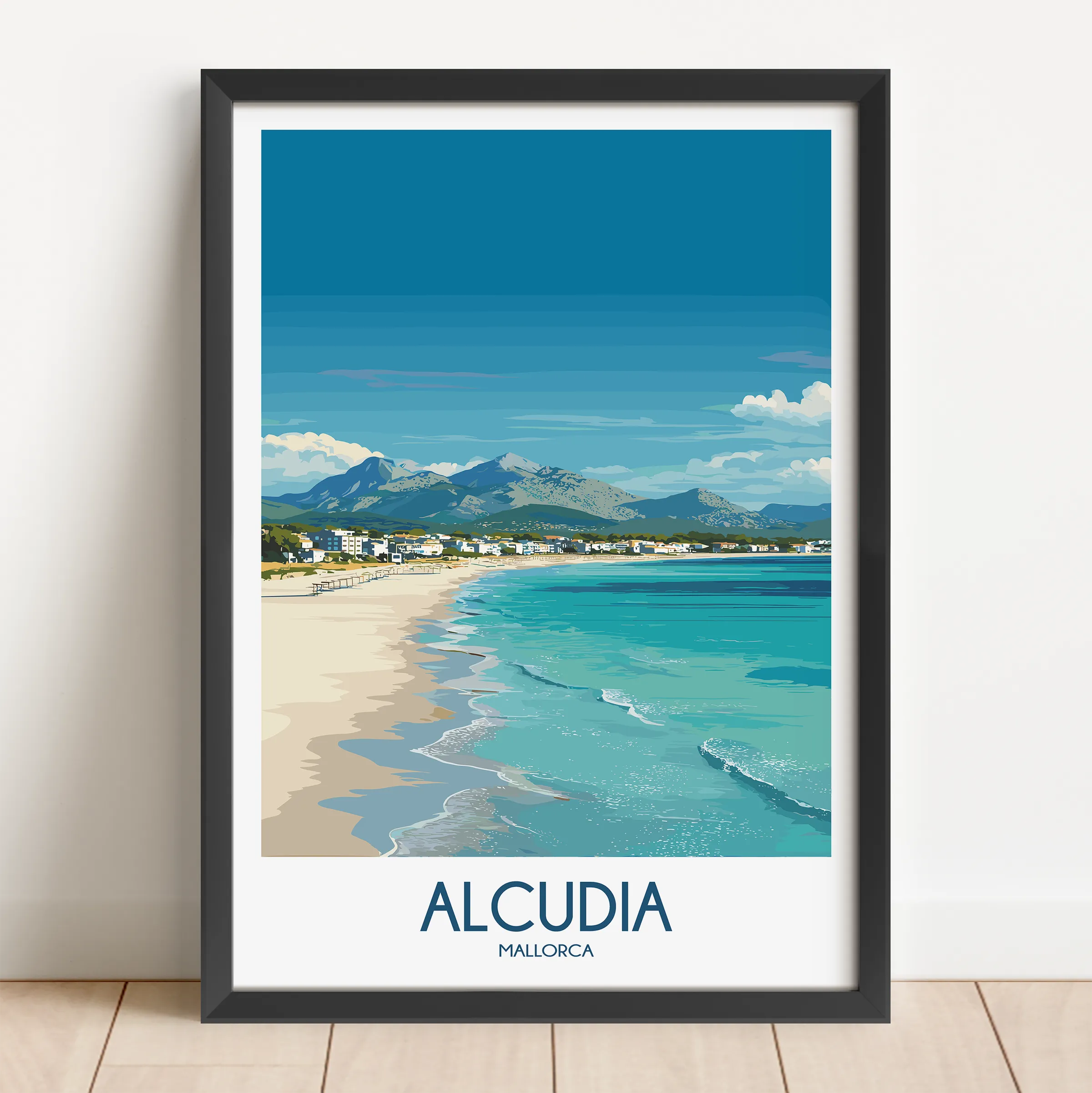 Alcudia Retro Travel Illustration