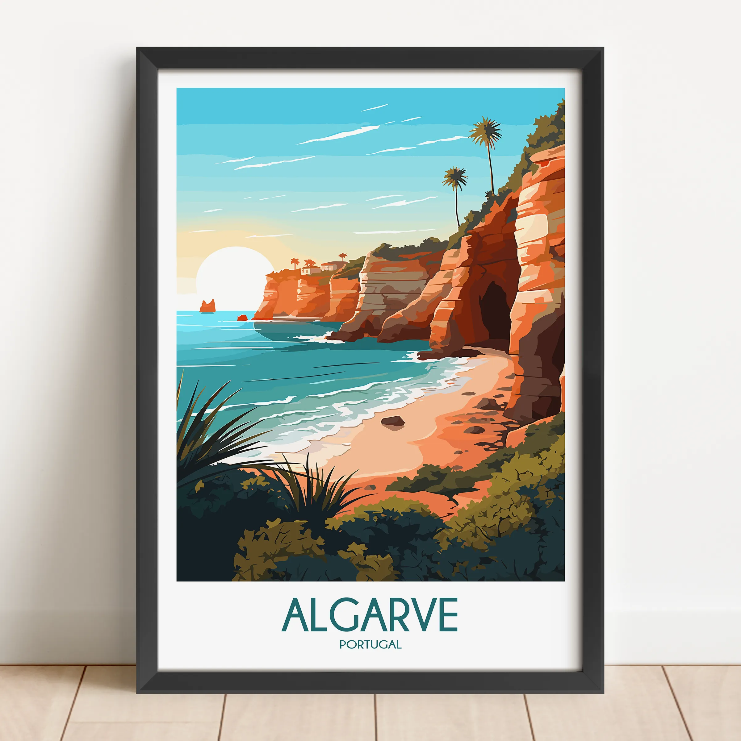 Algarve Retro Travel Illustration
