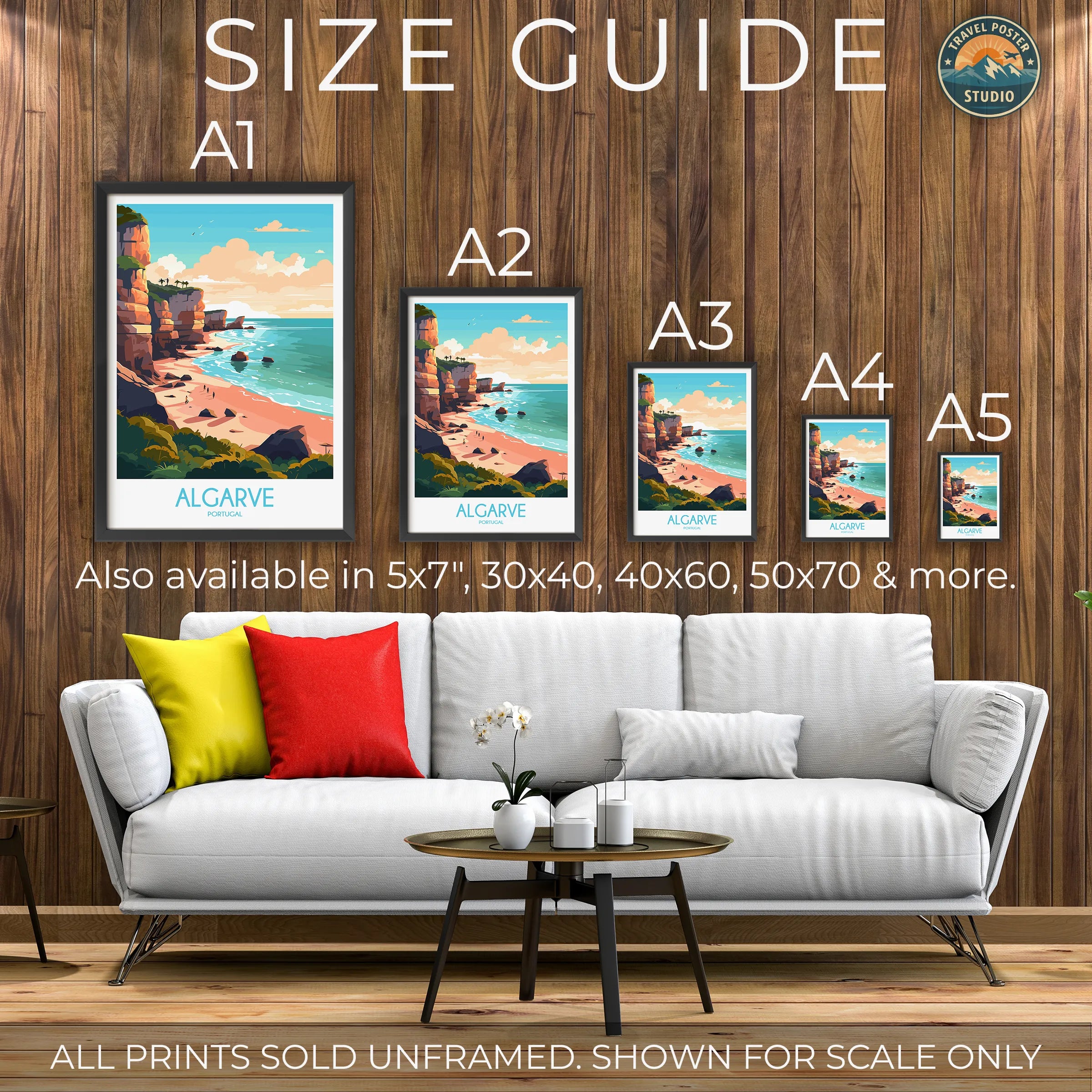 Algarve Vintage Style Print