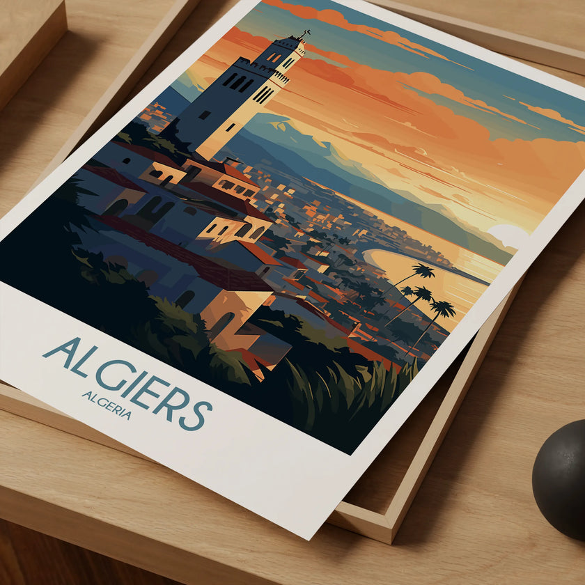 Algiers Modern Travel Poster