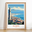 Algiers Retro Travel Illustration