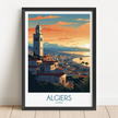Algiers Retro Travel Illustration