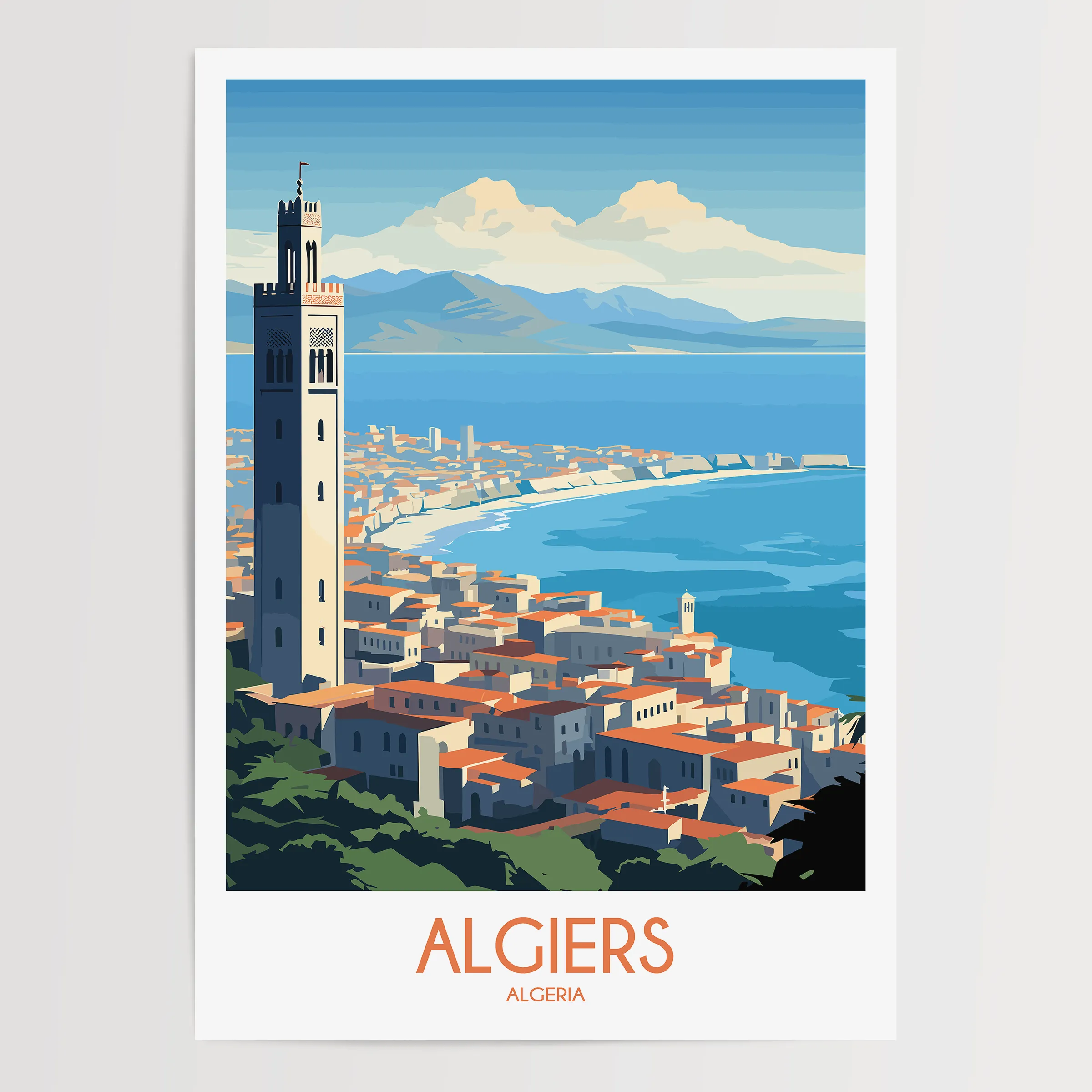 Algiers Vintage Style Print