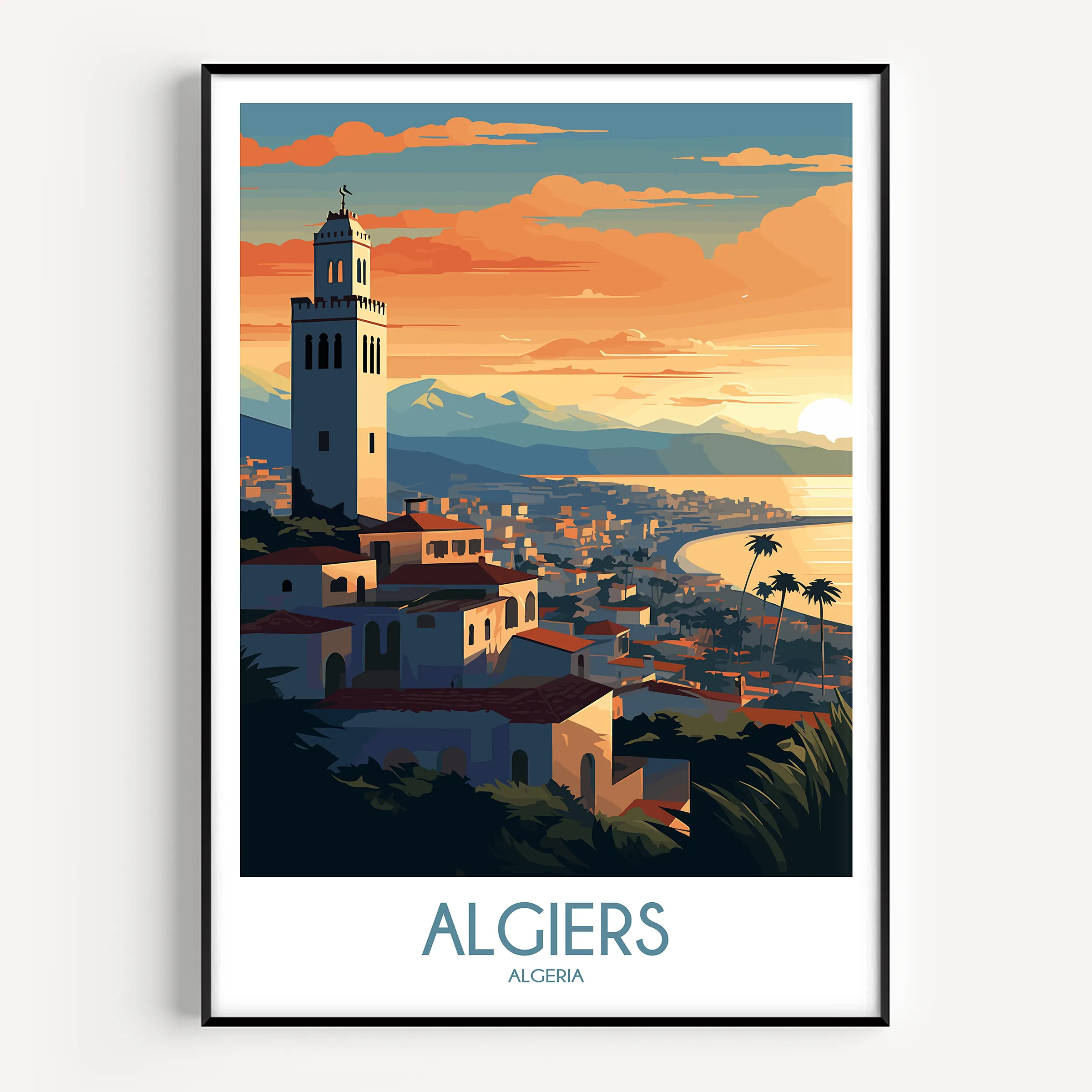 Algiers Vintage Style Print