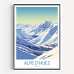 Alpe D'Huez Modern Travel Poster