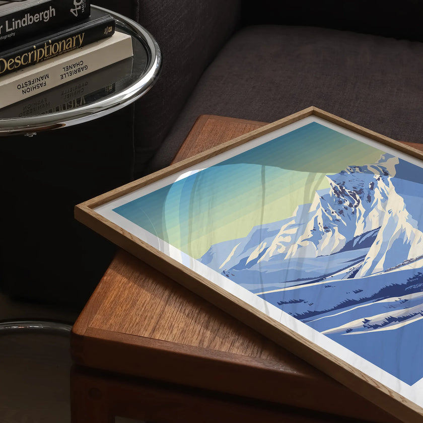 Alpe D'Huez Retro Travel Illustration