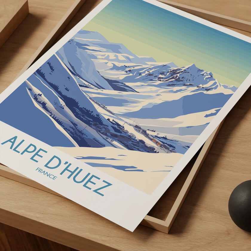 Alpe D'Huez Souvenir Poster Print