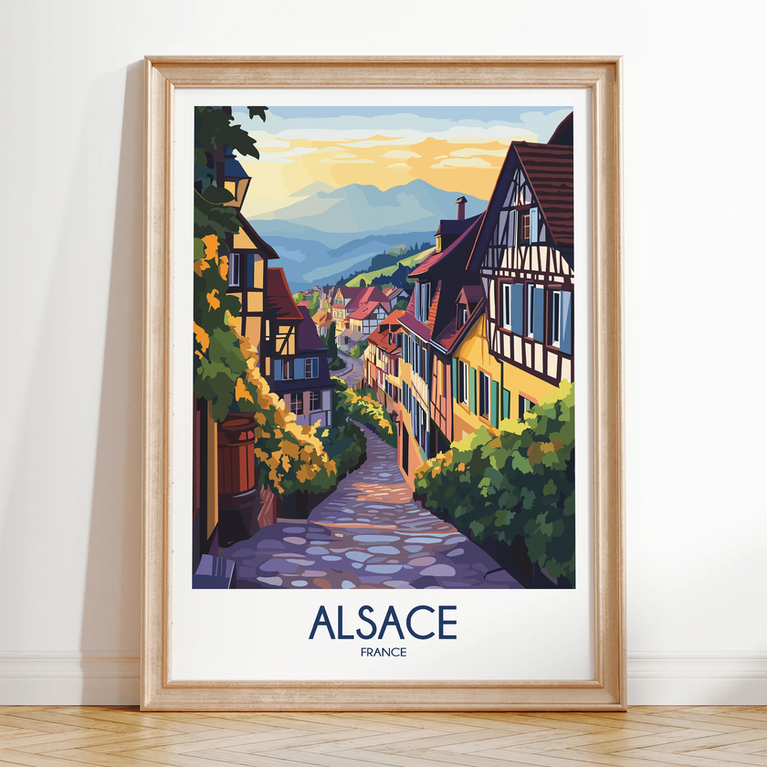 Alsace Modern Travel Poster