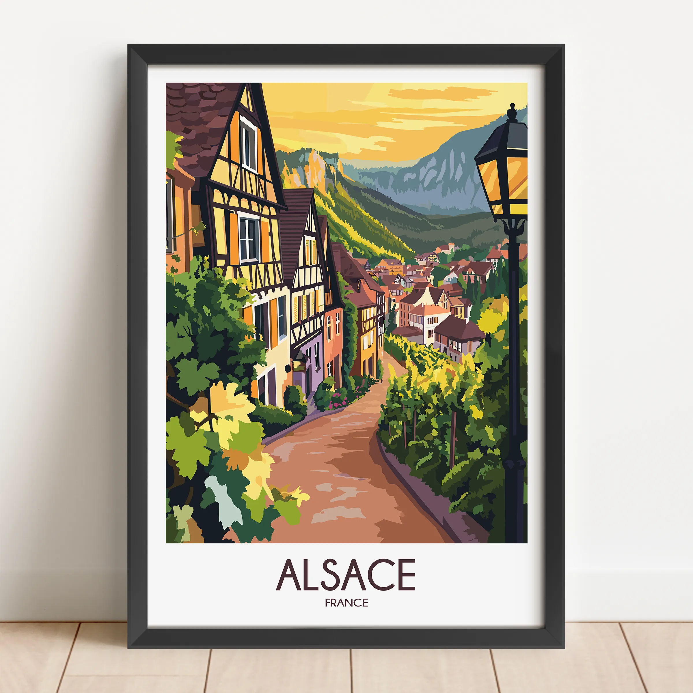 Alsace Modern Travel Poster