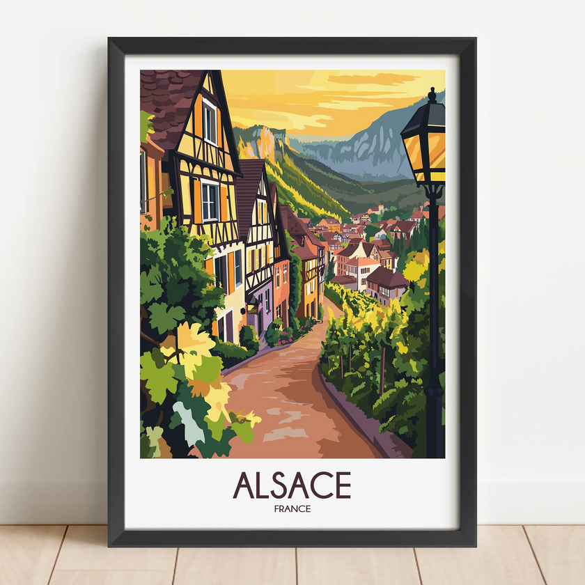 Alsace Modern Travel Poster
