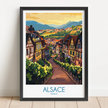 Alsace Modern Travel Poster