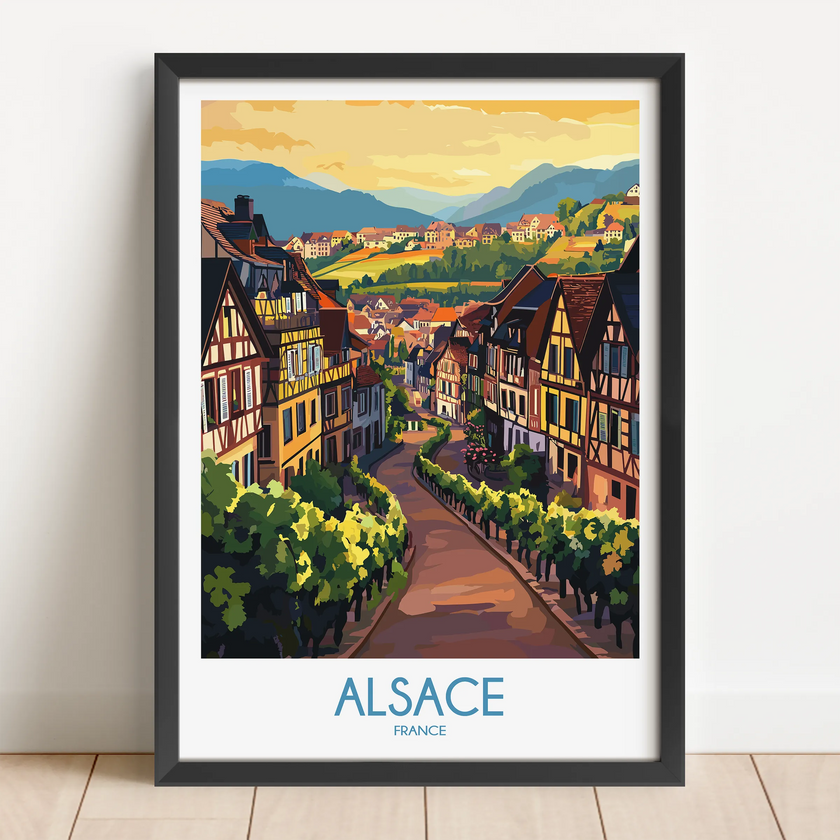 Alsace Modern Travel Poster