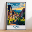 Alsace Modern Travel Poster