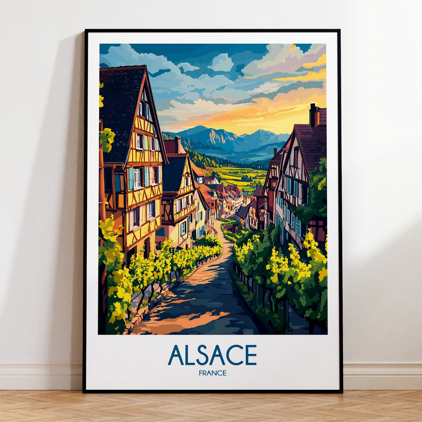 Alsace Modern Travel Poster