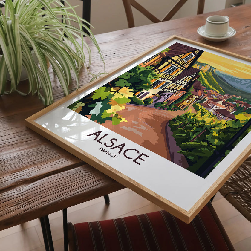 Alsace Retro Travel Illustration
