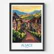 Alsace Retro Travel Illustration