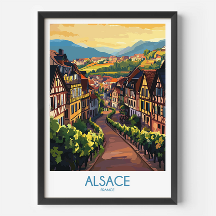 Alsace Retro Travel Illustration
