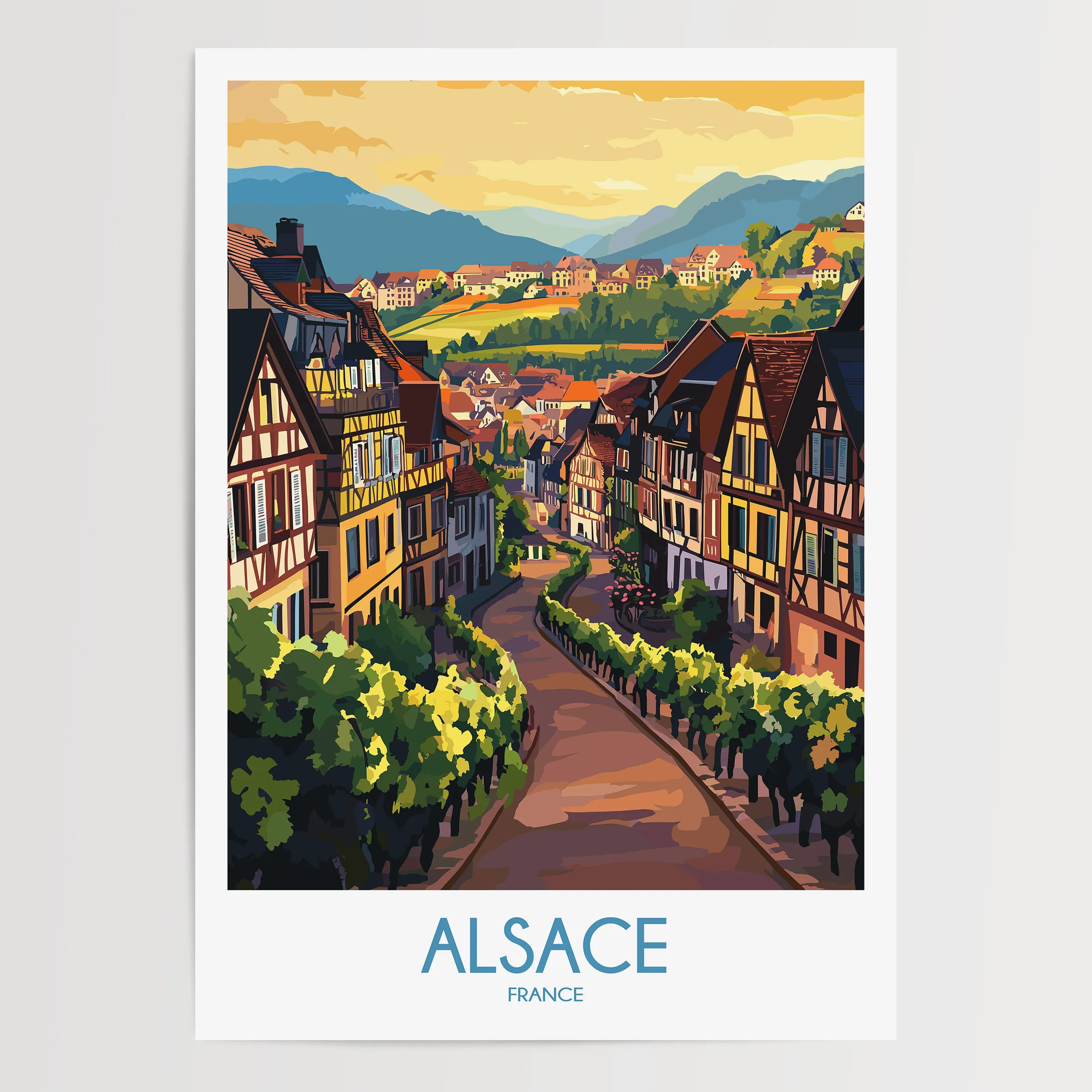 Alsace Scenic Landscape Art