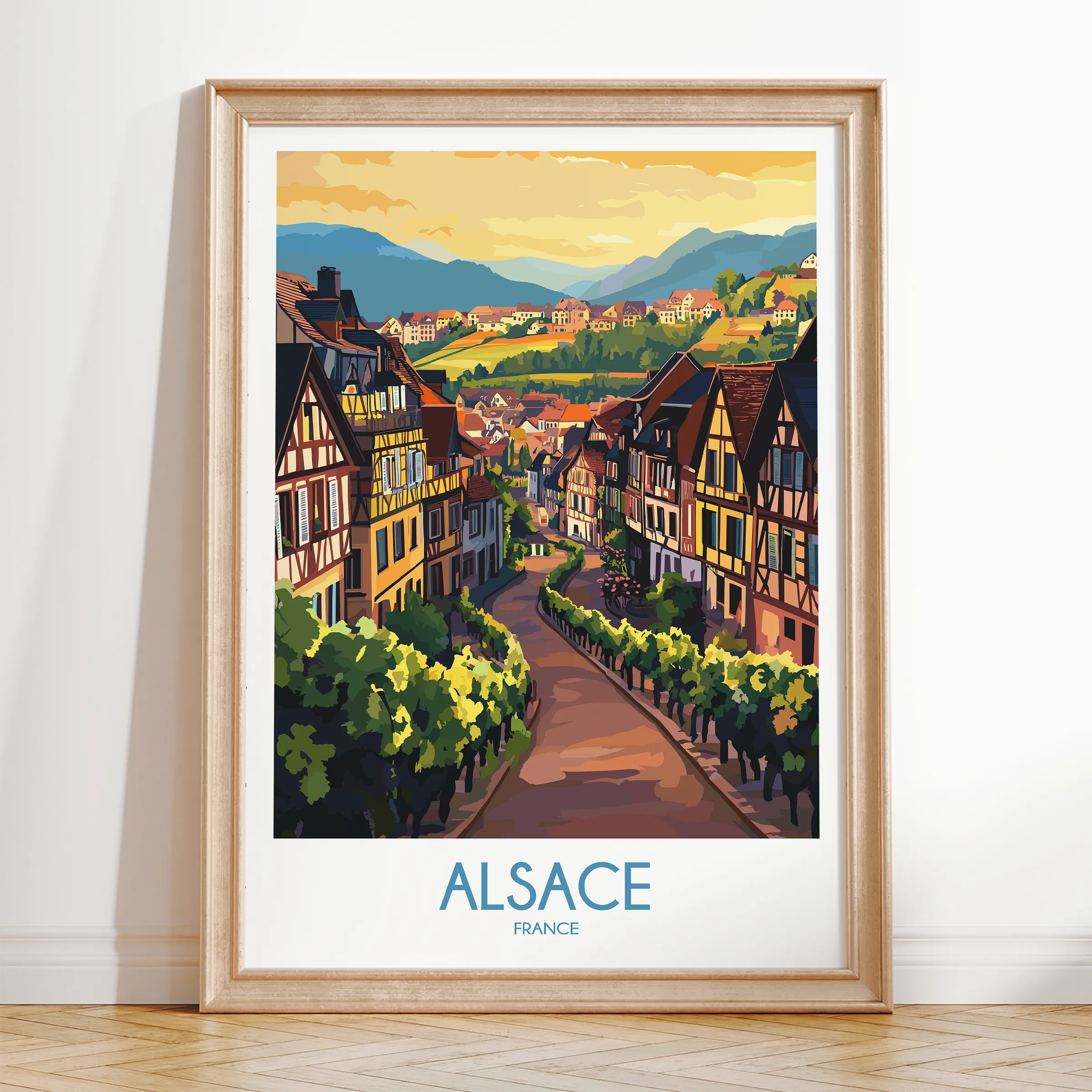 Alsace Vintage Style Print