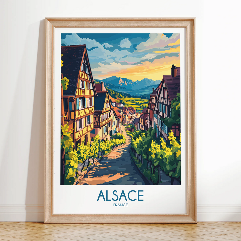 Alsace Vintage Style Print