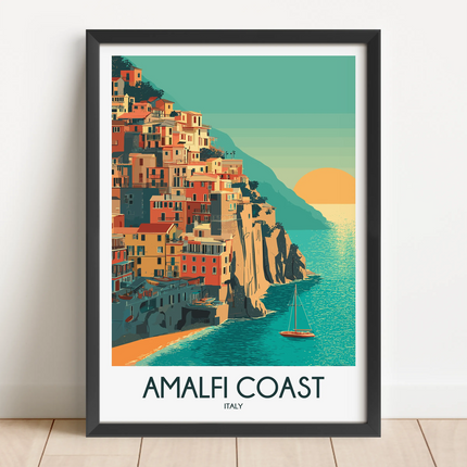 Amalfi Coast Scenic Landscape Art