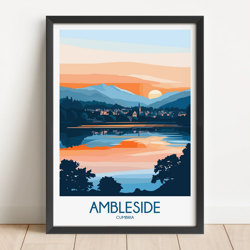 Ambleside Modern Travel Poster