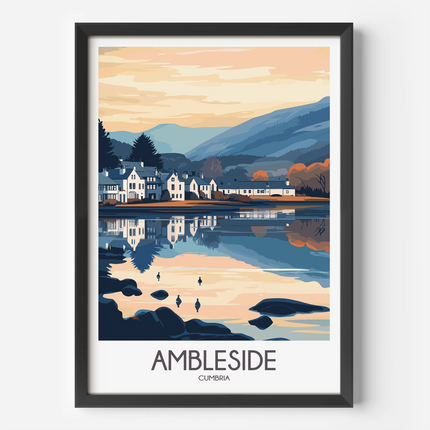 Ambleside Modern Travel Poster