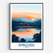 Ambleside Retro Travel Illustration