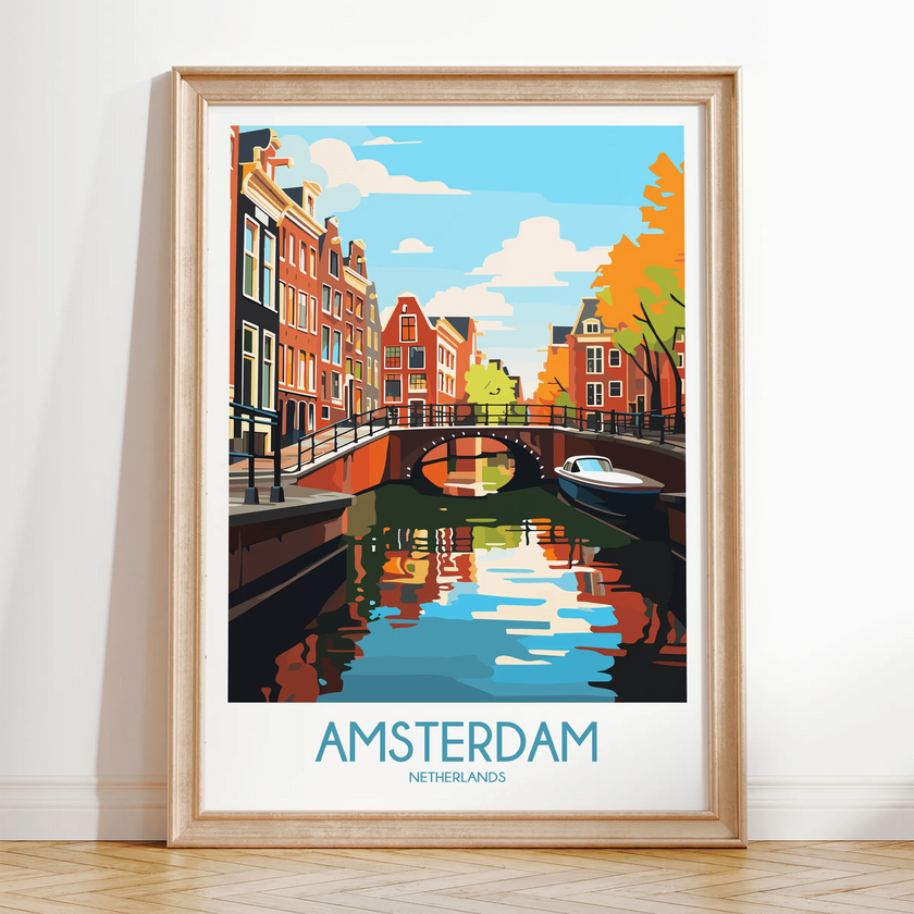 Amsterdam Destination Art Gift