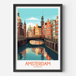 Amsterdam Destination Art Gift