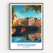 Amsterdam Modern Travel Poster