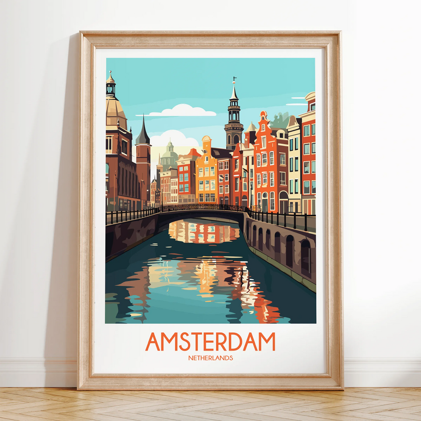 Amsterdam Vintage Style Print
