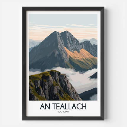 An Teallach Retro Travel Illustration