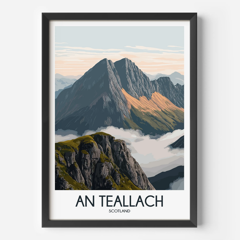 An Teallach Retro Travel Illustration