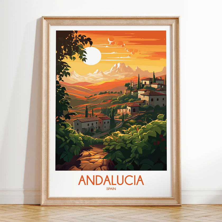 Andalucia Modern Travel Poster