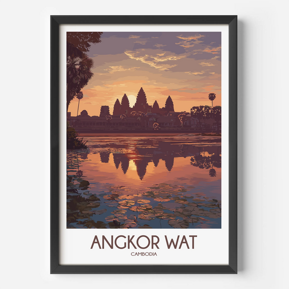 Angkor Wat Scenic Landscape Art