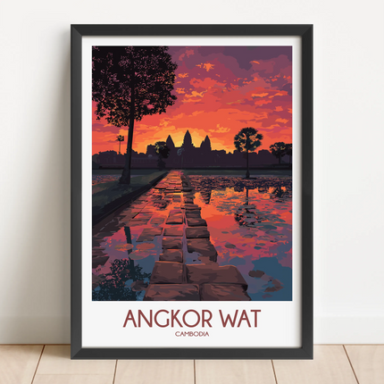 Angkor Wat Vintage Style Print