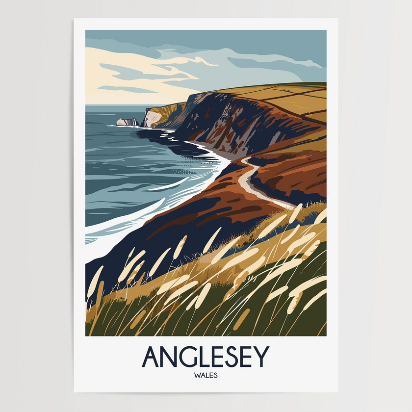 Anglesey Modern Travel Poster