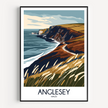 Anglesey Retro Travel Illustration