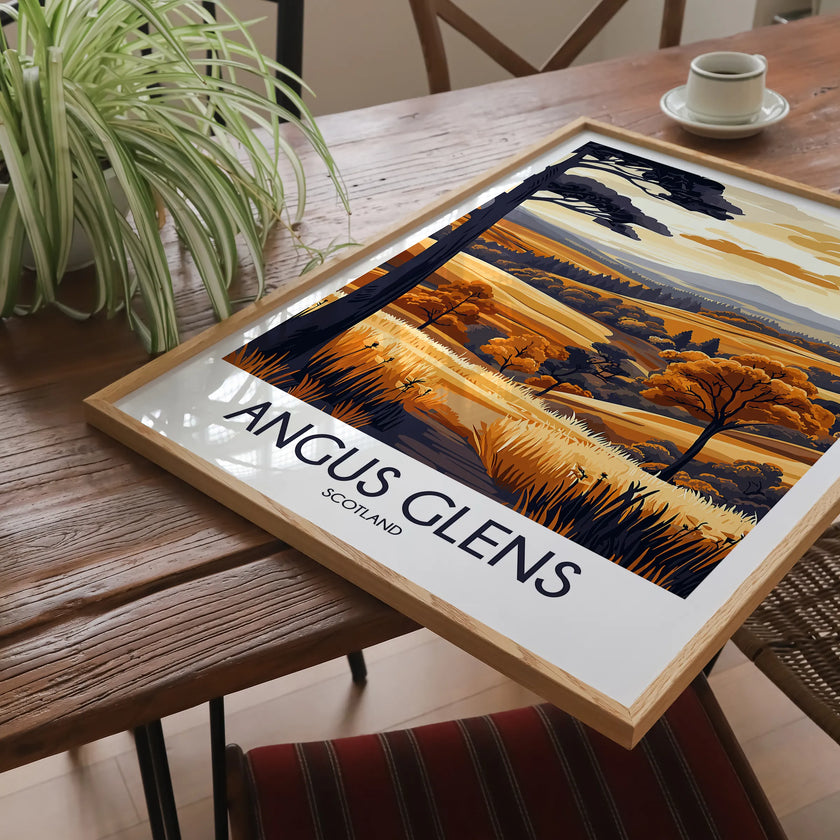 Angus Glens Modern Travel Poster