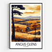 Angus Glens Retro Travel Illustration