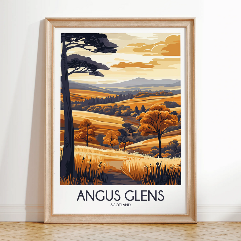 Angus Glens Vintage Style Print